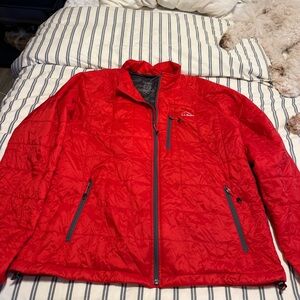 LLBean Mens Red Quilted Jacket